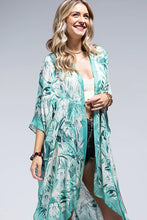 Teal Flower Kimono