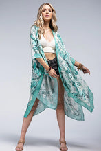 Teal Flower Kimono