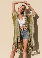 Eliza Burnout Velvet Kimono