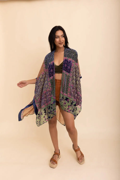 Isabella Burnout Velvet Kimono