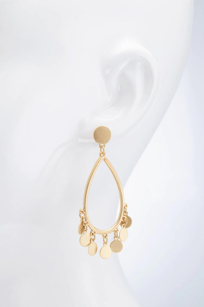 Matte Gold Metal Tassel Earrings